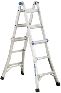 Multi Position Ladder Extension Reach Aluminum Telescoping Adjustable Werner - Picture 1 of 12