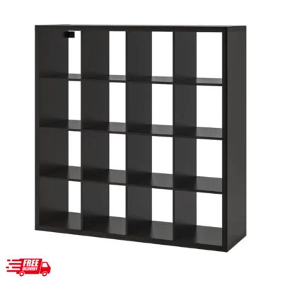 IKEA Kallax Bücherregal Regal 147x39x147 Aufbewahrung Wandregal Schwarzbraun - Bild 1 von 4