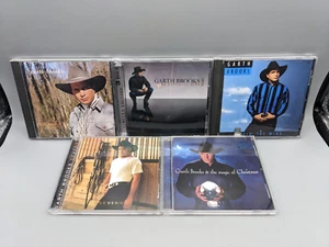 Garth Brooks 6 CD + DVD Lot Ultimate Hits S/T Sevens Ropin The Wind Christmas - Picture 1 of 11