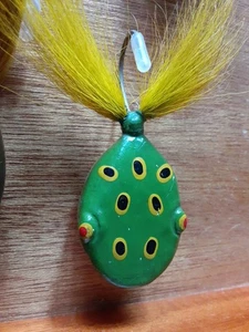 Selten!!! Hub Bait Company of Beaver Dam Wisconsin, Muk-Cha-Ko Frosch Holzköder - Bild 1 von 6
