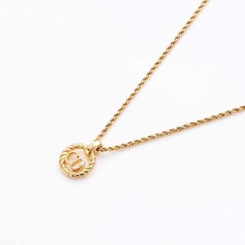 Collana Christian Dior logo CD oro WS11316