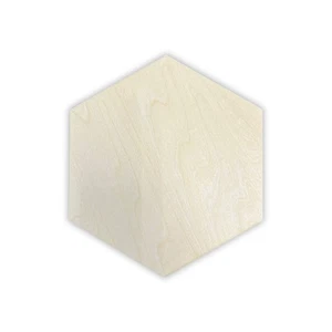 Unfinished Wooden Hexagon Shape Cutout – Blank Craft Hexagons – Laser-Cut Wood - Picture 1 of 6