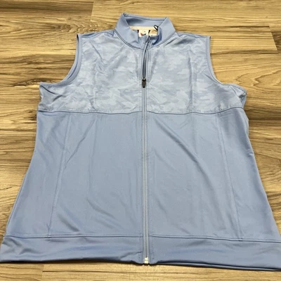 PUMA GOLF VOLITION EE. UU. Cubierta Camuflada Cremallera Completa Chaleco Día Sueño Azul Hombres Grande $90 Nuevo con Etiquetas Foto 1 de 4
