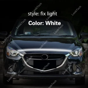 For Mazda 2  Demio Front Grille Trim LED Hood Strip Lights DRL Decorative Lamp - Picture 1 of 11