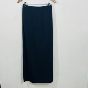 Echter bequemer schwarzer gerader Maxirock mit Rückenschlitz Größe Small skurrile Vibes - Bild 1 von 9