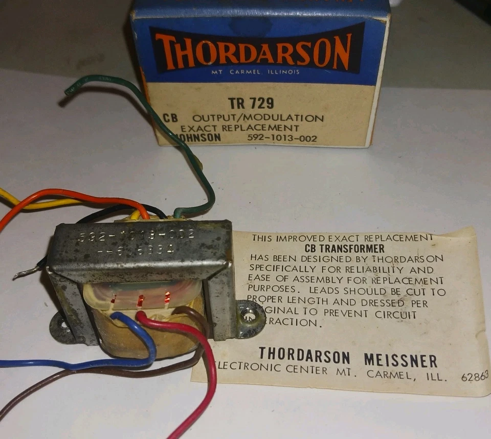 THORDARSON CB OUTPUT MODULATION TRANSFORMER TR729 IN BOX, JOHNSON - Image 1 of 3