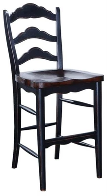 Colonial Solid Wood Counter Stool-Antique Style - Image 1 of 2