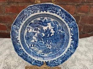 Antique Minton Flow Blue Willow plate 9.0 inches - Picture 1 of 7