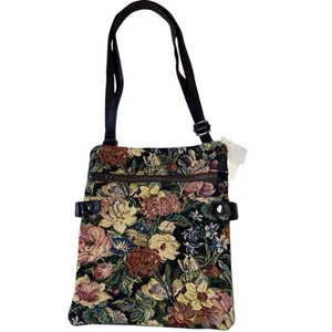 Patricia Nash Tasche Prizzi Leder Crossbody Blumen Gobelin Granny Core Retro - Bild 1 von 18