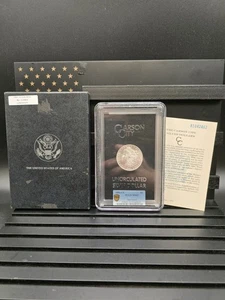 Dólar de plata Morgan 1881 CC Carson City $1 graduación profesional MS62 GSA con caja y papeles - Imagen 1 de 24