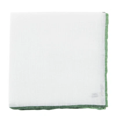 Fiori Di Lusso White Solid Linen Blend Pocket Square - 12 3/8" x 12 3/8" (841) - Image 1 of 4