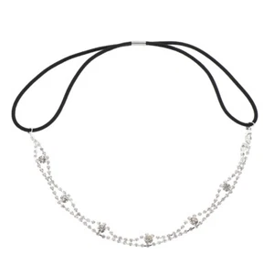 2 pezzi copricapo fronte gotico fronte perline fascia testa sposa gioielli - Foto 1 di 12