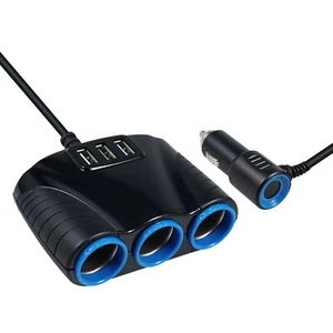 12-24 V 3 Wege Auto Steckdose Splitter USB Z6O0 - Bild 1 von 10