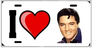 L@@K! Elvis Presley I Love Elvis! License Plate Vanity Auto Tag Room Sign - Picture 1 of 1