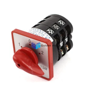 Interruptor de cambio de 3 posiciones HZ5D-40/7,5 380V 40A 7,5KW 12-Ternimals✦Kd - Imagen 1 de 4