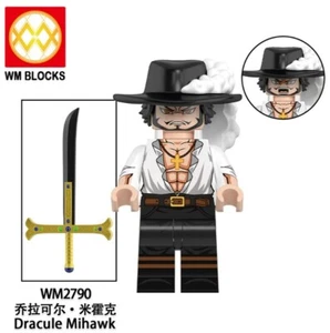 2 inch Custom One Piece Dracule Mihawk Minifigure with Base and weapon, New/Mint - Picture 1 of 1