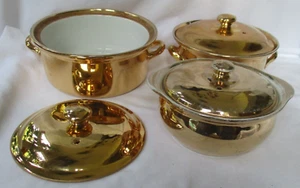 VINTAGE HALL GOLDEN GLO 6-PIECE CASSEROLE SET - Picture 1 of 14