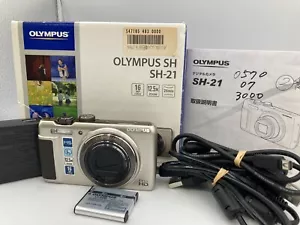 N MINT OLYMPUS STYLUS SH-21 16.0MP Compact Digital Camera B009 - Picture 1 of 20