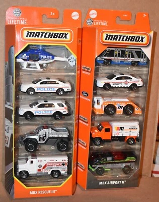 Matchbox 5 Pack MBX RESCATE Ill & MBX AIRPORT II LOTE DE 2 NUEVO Foto 1 de 4