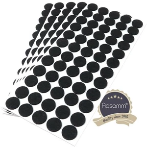 Adsamm® / 300 x Filzgleiter / Ø 20 mm / Schwarz / rund / 3.5 mm - Bild 1 von 6