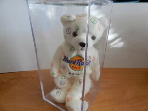 HARD ROCK CAFE ROME ITALY HRC PEACE BEAR 2005 HERRINGTON MWMT WITH ACRYLIC BOX - Picture 1 of 10