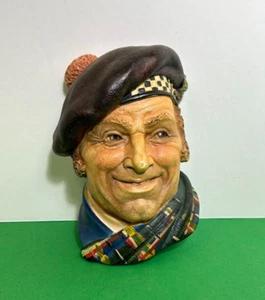 Vintage Bossons England Kreideware schottische ""Jock"" Kopf Wand hängende Wandmaske - Bild 1 von 10