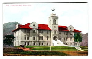 Postcard CO Guggenheim Hall Golden Horse Carriage Tower - Picture 1 of 2