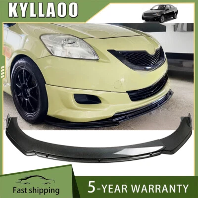 Комплект спойлеров кромок переднего бампера из углеродного волокна для Toyota Yaris/R - Изображение 1 из 4