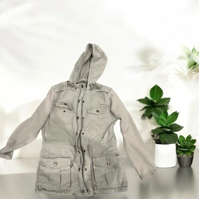 O'NEILL женщин с капюшоном общего назначения куртка маленький бежевый хлопок. - Изображение 1 из 4