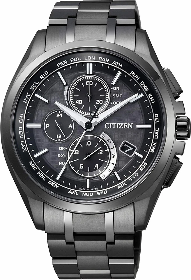 Citizen Attesa At8044-56e Eco-drive Solar Atomic Radio Perfex Multi 3000 Watch