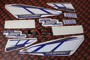 Vito's vinyl decal graphics kit 14MIL sticker Yamaha Banshee BLUE WHITE 2001 - Picture 1 of 9