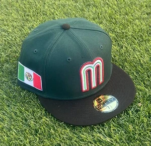 Mexico Fitted Hat World Baseball Classic Hat Dark Green/ Black Visor - Picture 1 of 2