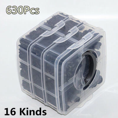 630Pcs 16 Kinds 3 Layers Auto Fasteners Set Car Bumper Clip Repair Parts Clip - Image 1 of 4