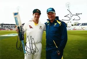 Steven SMITH & Steve WAUGH Signed 12X8 Photo 2019 ASHES Century AFTAL COA (2660) - Picture 1 of 1