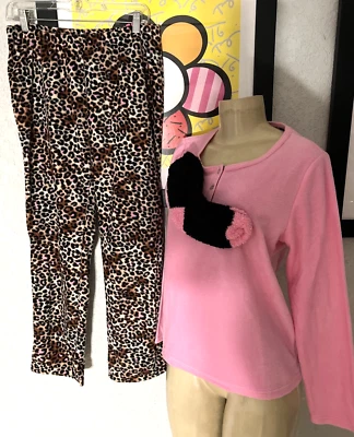 XOXO LEOPARDO Polar Pijama Set de Regalo 3 Piezas Con Calcetines MED NUEVO SIN ETIQUETAS br2 Foto 1 de 4