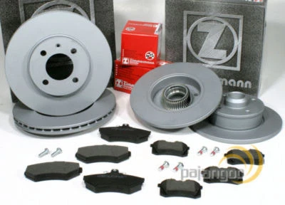 Pastillas de discos de freno Zimmermann anillos ABS delanteros traseros para VW Scirocco [53B] - Imagen 1 de 4