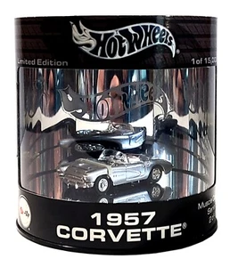 HOT WHEELS 1957 CORVETTE CONVERTIBLE MUSCLE CAR SERIES 2 OF 4 NEW UNOPENED PKG - Picture 1 of 9
