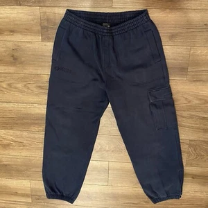 Vintage Southpole Navy Sweatpants Mens XXL Cargo Zip Joggers Heavyweight Baggy - Picture 1 of 13