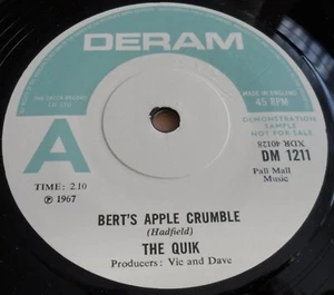 THE QUIK - Bert's Apple Crumble / King Of The World REPRO/REISSUE. HEAR IT - Picture 1 of 2