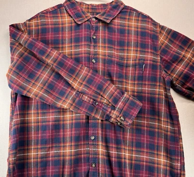 Camisa de franela de algodón Eddie Bauer roja XL para hombre ventana a cuadros camping al aire libre Foto 1 de 4