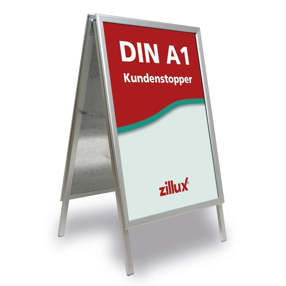 Kundenstopper Zillux Classic Wetterfest Din A1, 2 seitig, mit 2 PET-Schutzfolien