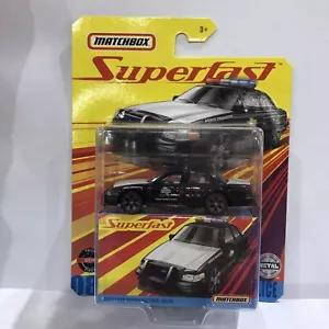 modellino Ford Crown Victoria Police 2016 Matchbox 1:64 Die-cast Nera - Foto 1 di 3