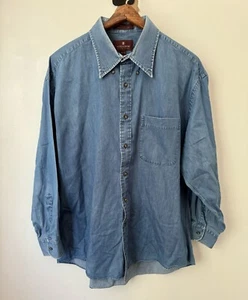 Nordstrom Relajado Clásico 100% Algodón Denim Estilo Informal Abotonado 16 1/2 - 32 - Imagen 1 de 6
