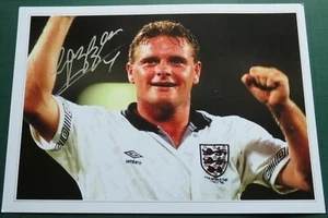 Paul Gascoigne signiert England WM Foto COA AFTAL Italia 90 (Foto a) - Bild 1 von 1
