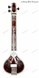 Instrumentos Profesionales Tanpura Sinfinación Musical India Madera 5 Cuerdas Planas - Imagen 1 de 7