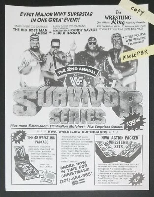 WWF SURVIVOR SERIES 1988 WONDERAMA Promo Anuncio COPIA El Anillo de Lucha Libre  Foto 1 de 2