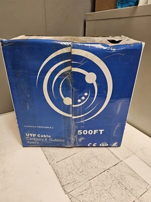 VIVO 500ft Cat6 LAN Network Ethernet [Cable-V012+] Waterproof Outdoor - Image 1 of 4