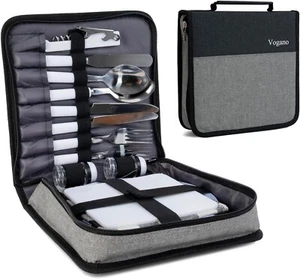 Picnic Set for 2 - Includes 16 Pcs, Portable Travel Utensils with Case - Picture 1 of 7