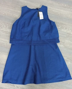 NEXT PETITE Summer Dress (Size 16) Royal Blue (Full Description Below) (BNWT) - Picture 1 of 6