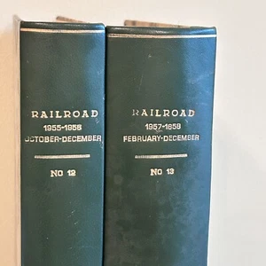 Revista de ferrocarril de los años 50 encuadernada 1956-1958 números de colección 2 volúmenes de libros - Imagen 1 de 19